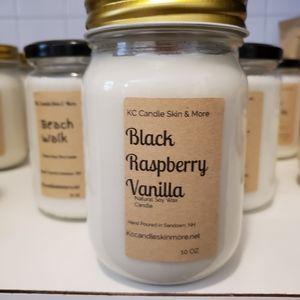 10 OZ Soy Wax Candle Black Raspberry Vanilla